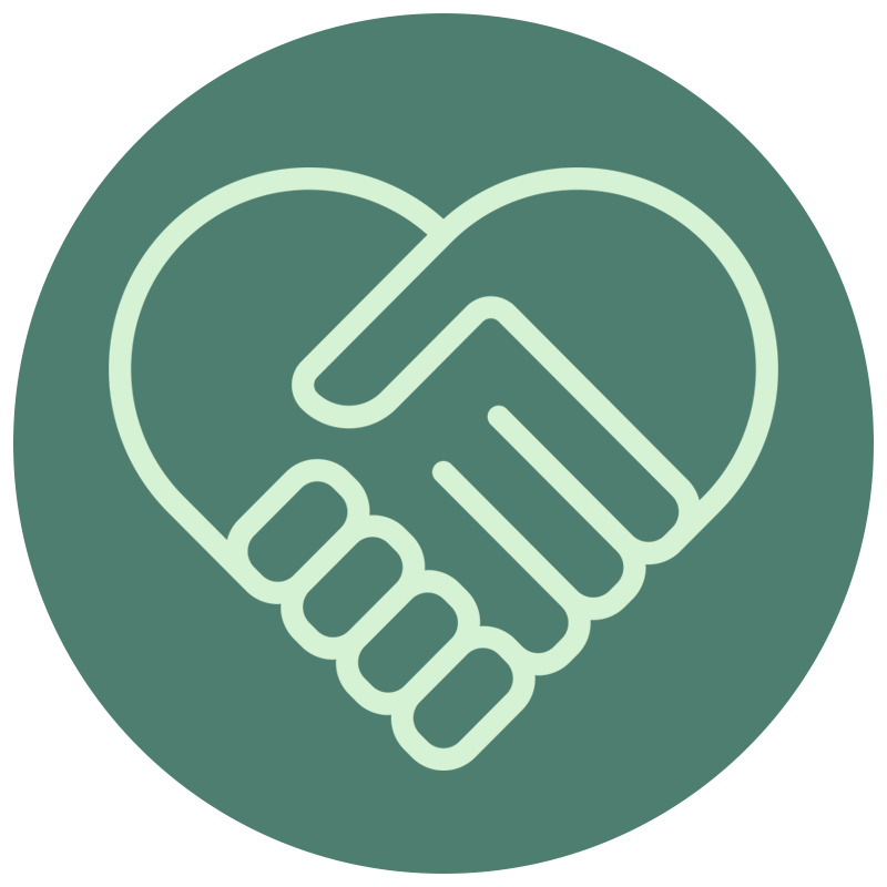 hands together forming heart icon